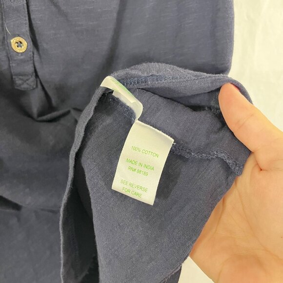 Lilly Pulitzer Essie Smocked Tank Top Navy Blue Cotton V-Neck Size Small - Picture 4 of 6